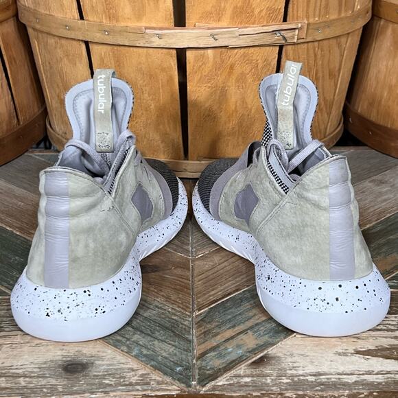 Adidas Tubular Defiant Clear Granite Gray Tan Suede BB5117 Sneakers Womens 8.5 - Picture 8 of 11